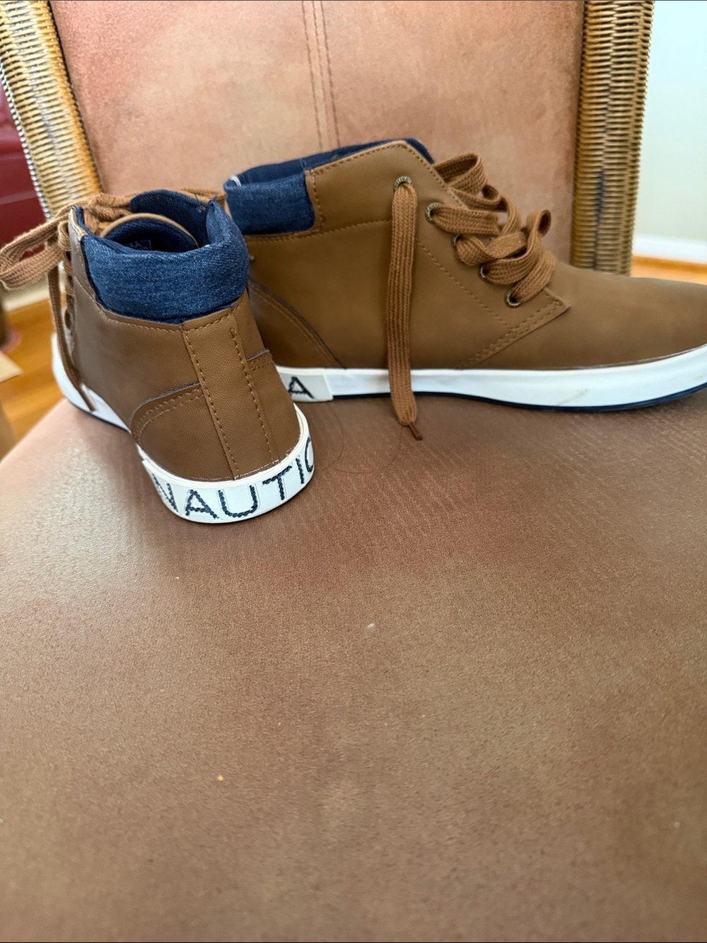 Nautica Men's or Women’s Brown Chukka Boots with White Sole